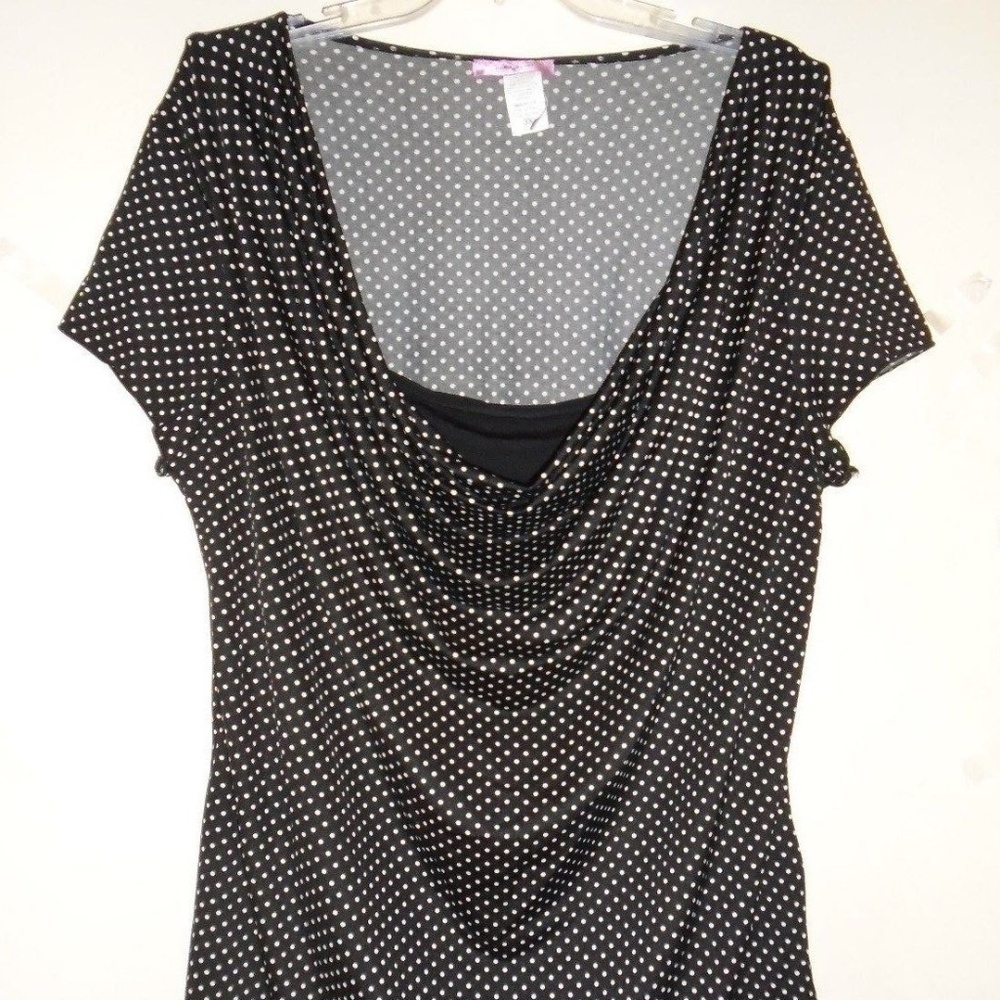 Draped Front Polka Dot Comfy Summer Fun Top